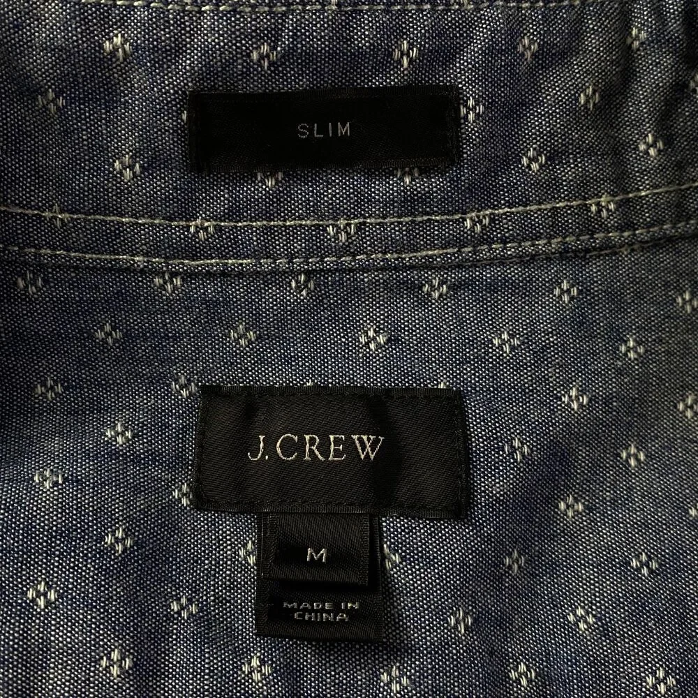 J. Crew Slim Fit Floral Button-Up Long Sleeve Shirt Men’s Size Medium